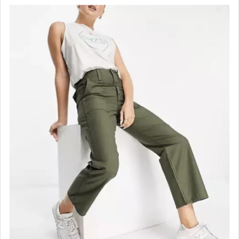 Levi's Olive Green Cropped Utility Pants